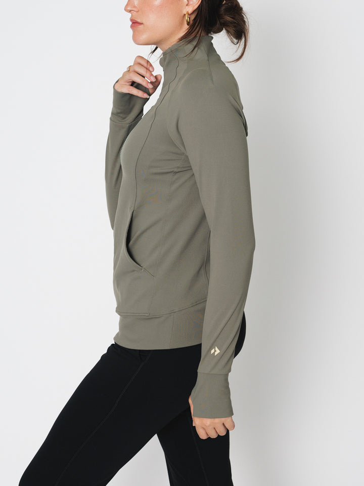 All Day Hustle Zip Front Jacket-MEAS Active
