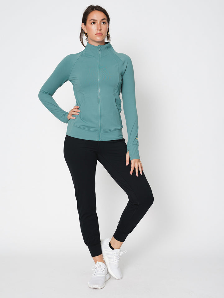 All Day Hustle Zip Front Jacket-MEAS Active