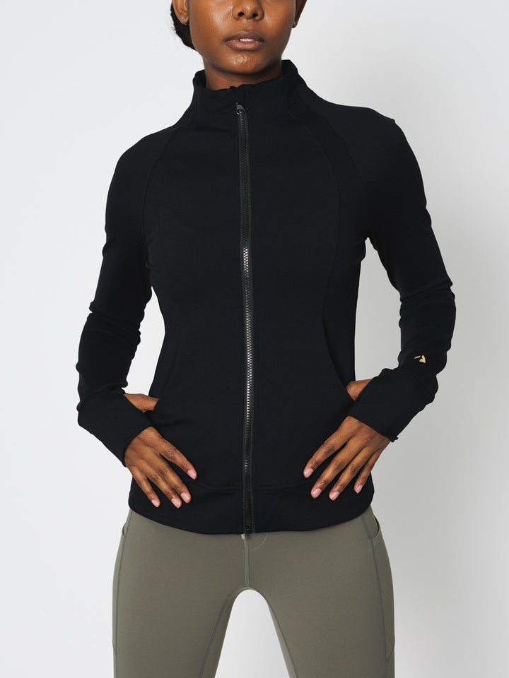 All Day Hustle Zip Front Jacket-MEAS Active