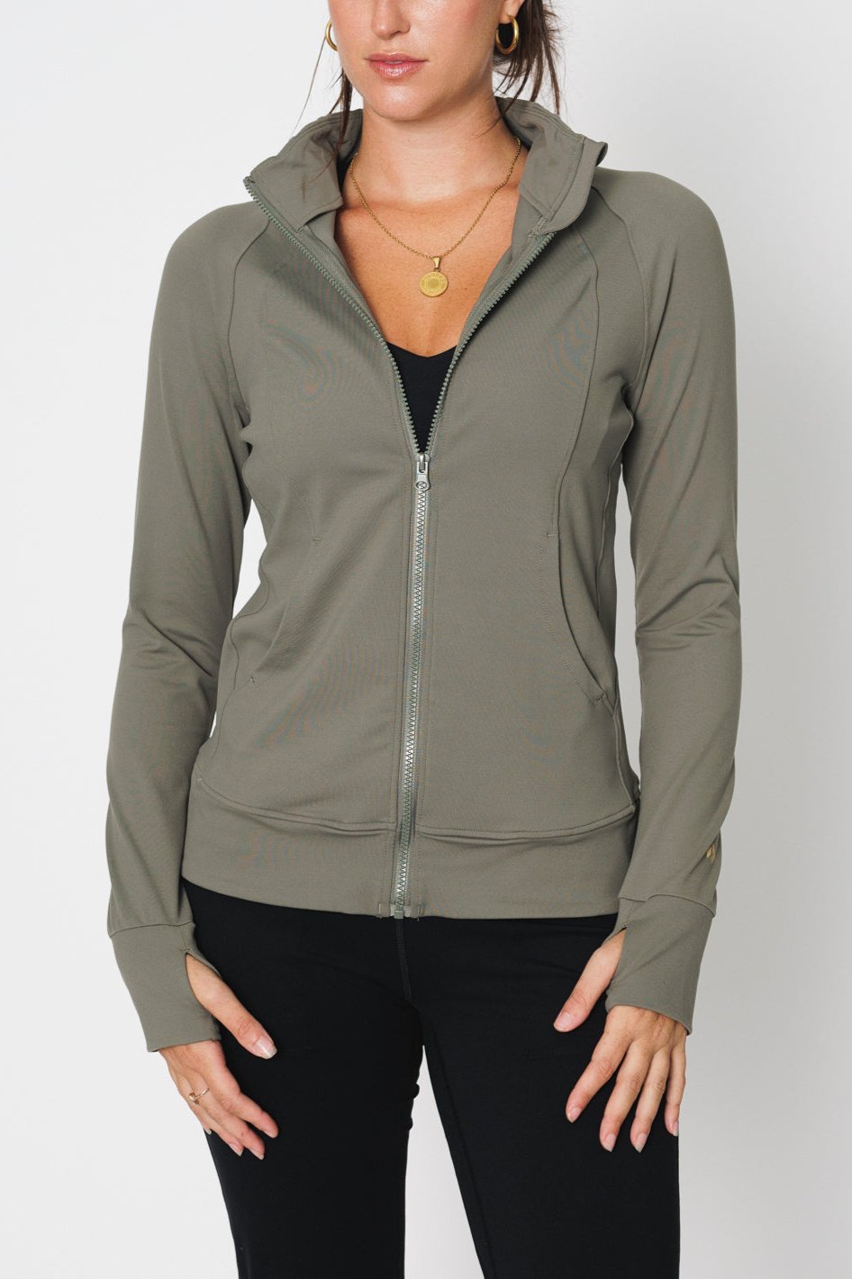 All Day Hustle Zip Front Jacket-MEAS Active