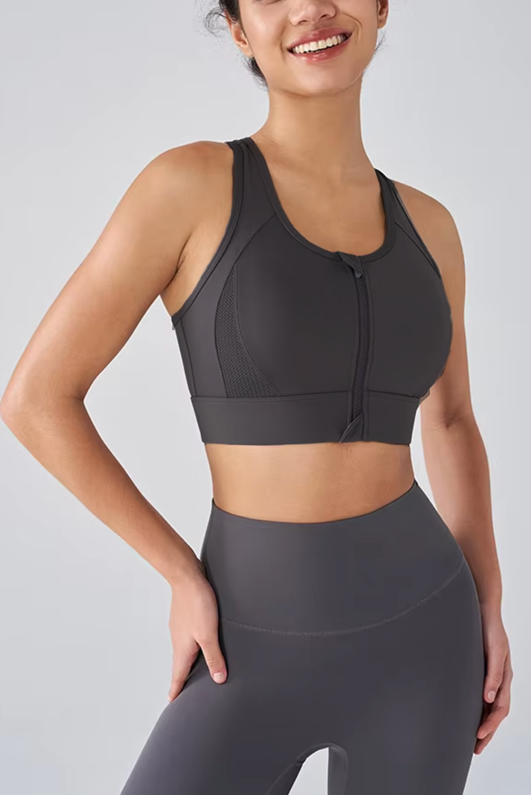 Stamina Zip Front Bra