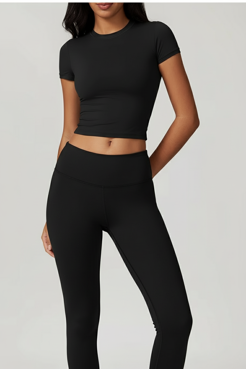 Balance Crop Cap Sleeve Tee-MEAS Active