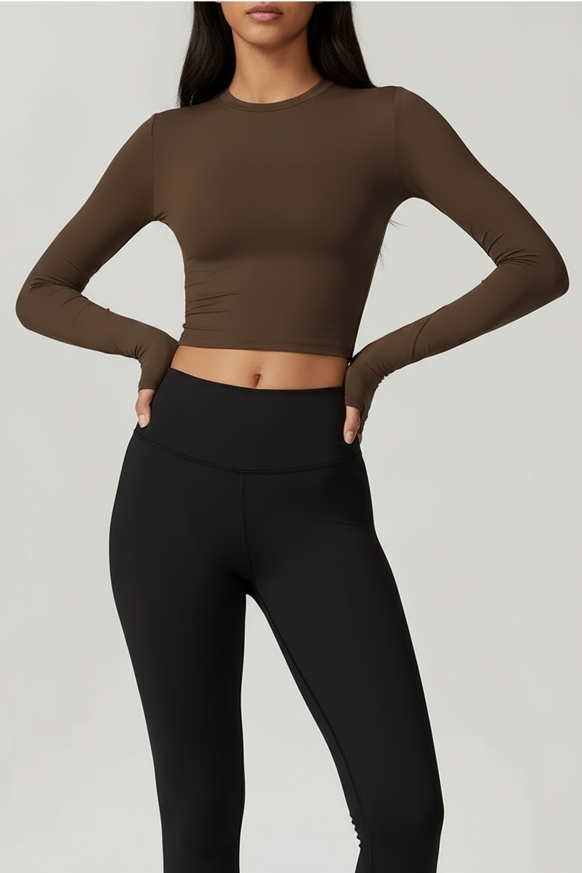 Balance Crop Long Sleeve Tee-MEAS Active