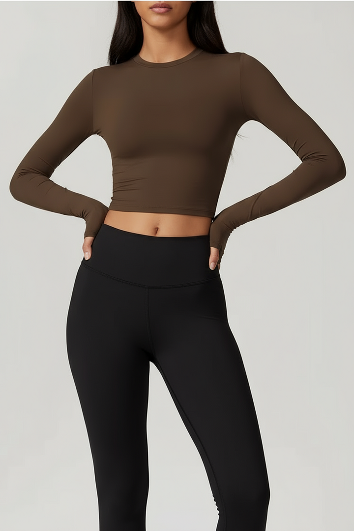 Balance Crop Long Sleeve Tee-MEAS Active