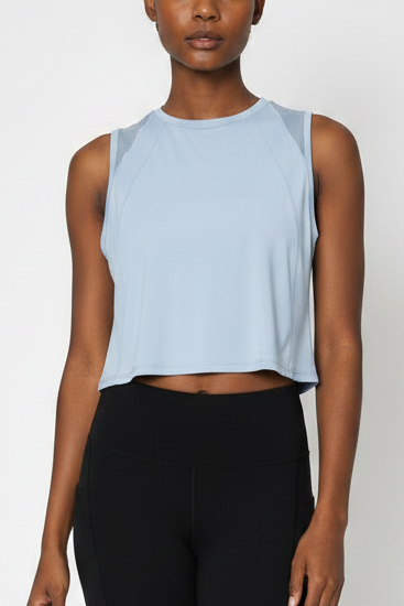 Momentum Mesh Crop Tank