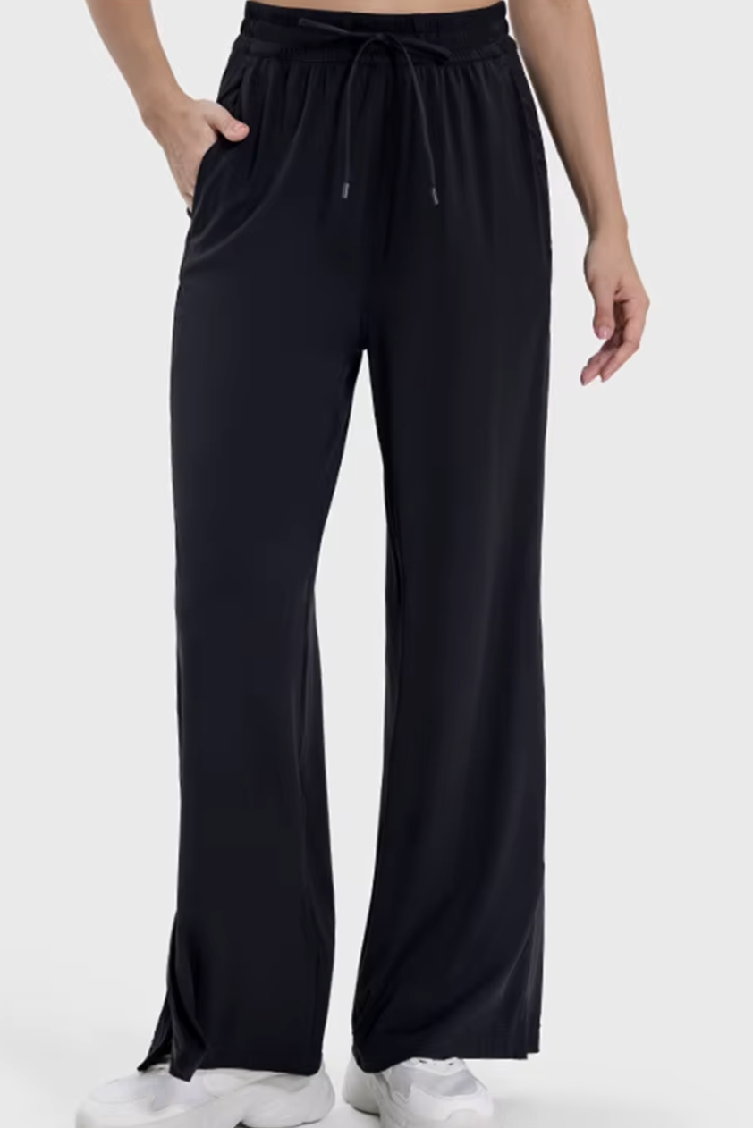 Relax Flow Wide Leg with Slit-MEAS Active