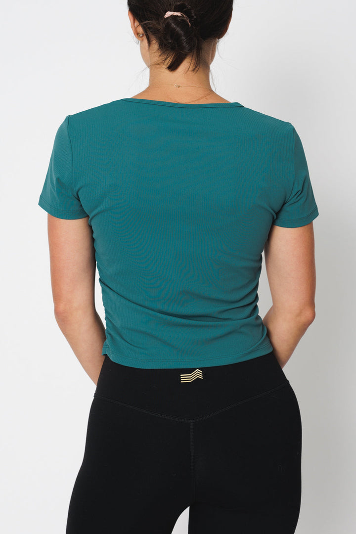 Rib Ruched Tee-MEAS Active