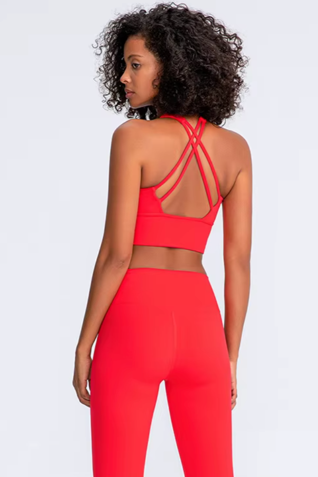 React Strappy Back Sports Bra