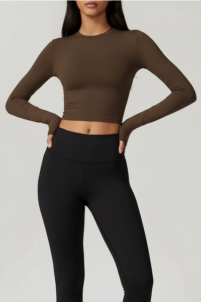Balance Crop Long Sleeve Tee