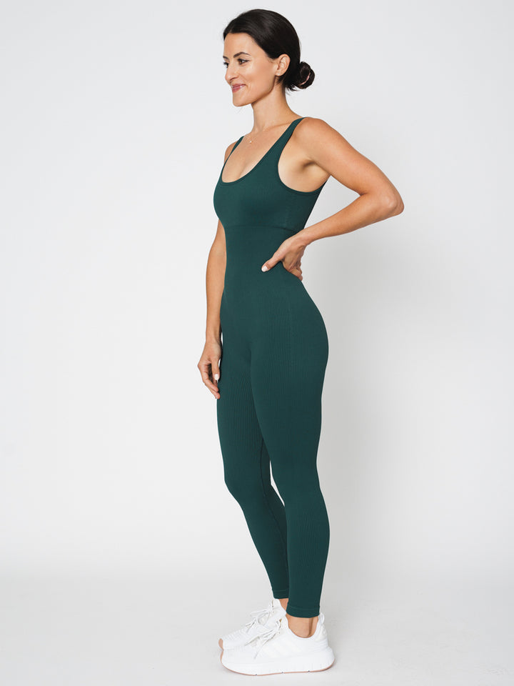 Seamless Rib Jumpsuit-MEAS Active