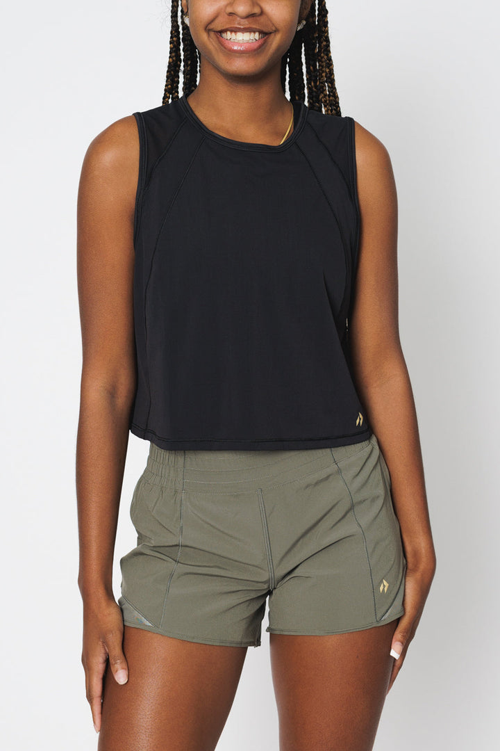 Momentum Mesh Crop Tank