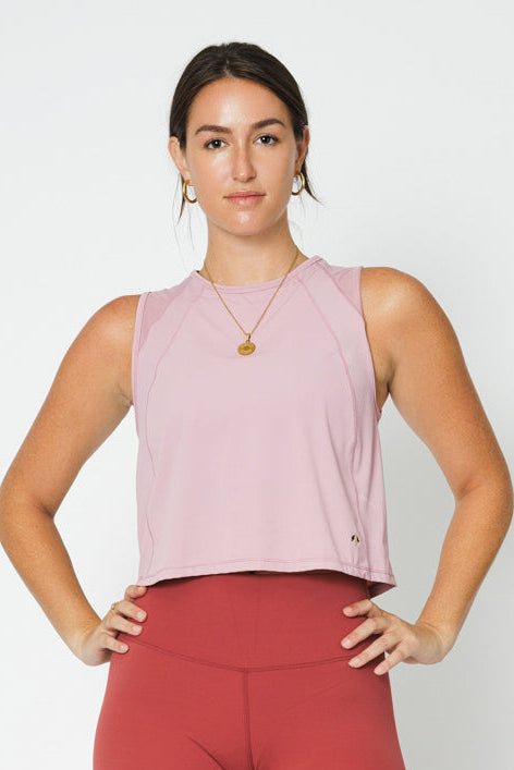 Momentum Mesh Crop Tank