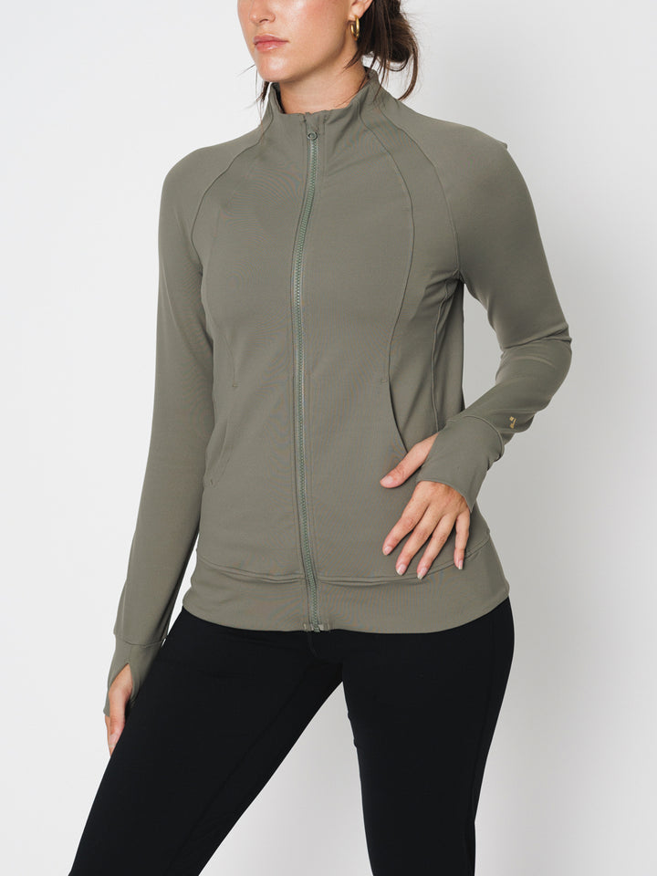 All Day Hustle Zip Front Jacket